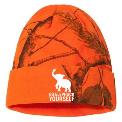 Go Elephuck Yourself Elephant Middle Finger Kati Licensed 12" Camo Beanie