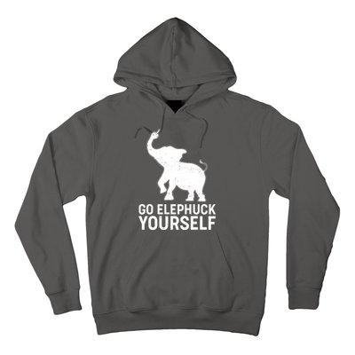 Go Elephuck Yourself Elephant Middle Finger Hoodie