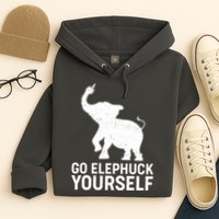 Go Elephuck Yourself Elephant Middle Finger Hoodie