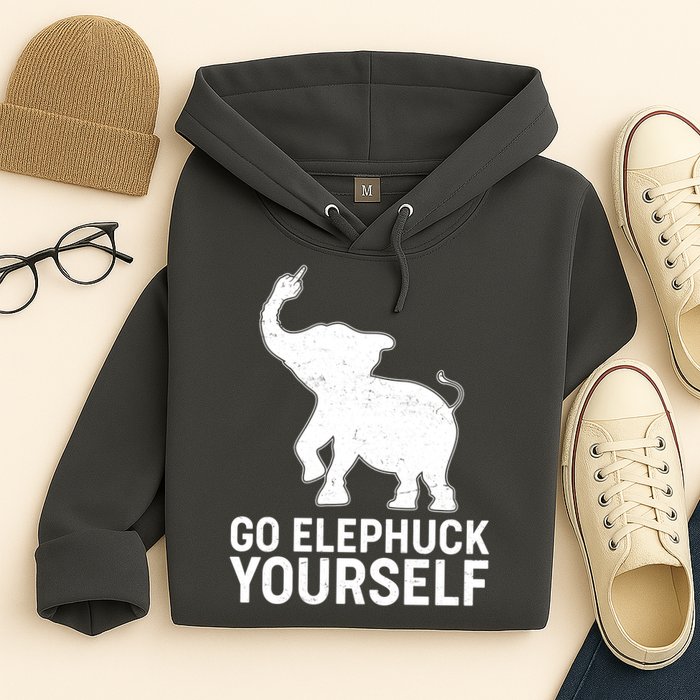 Go Elephuck Yourself Elephant Middle Finger Hoodie