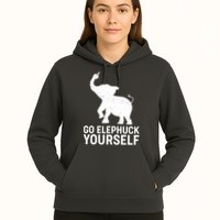 Go Elephuck Yourself Elephant Middle Finger Hoodie