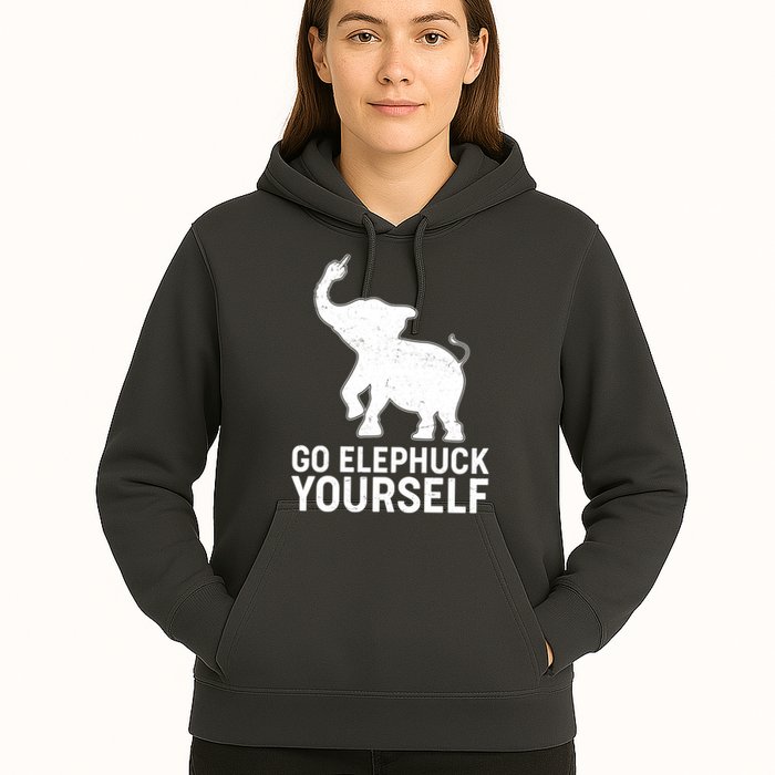 Go Elephuck Yourself Elephant Middle Finger Hoodie