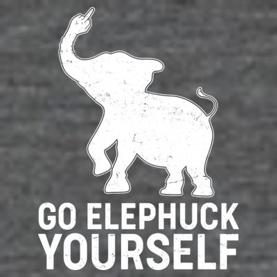 Go Elephuck Yourself Elephant Middle Finger T-Shirt