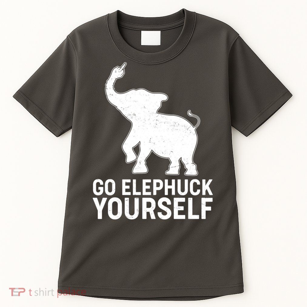 Go Elephuck Yourself Elephant Middle Finger Tall T-Shirt