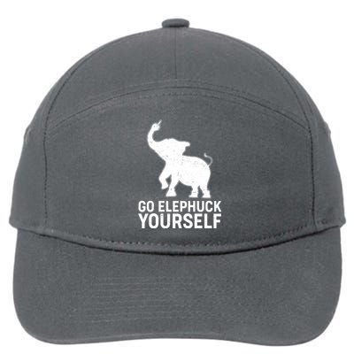 Go Elephuck Yourself Elephant Middle Finger 7-Panel Snapback Hat