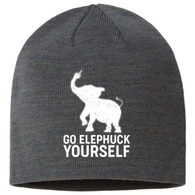 Go Elephuck Yourself Elephant Middle Finger Sustainable Beanie