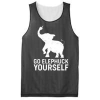 Go Elephuck Yourself Elephant Middle Finger Mesh Reversible Basketball Jersey Tank