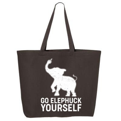 Go Elephuck Yourself Elephant Middle Finger 25L Jumbo Tote
