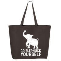 Go Elephuck Yourself Elephant Middle Finger 25L Jumbo Tote