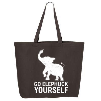 Go Elephuck Yourself Elephant Middle Finger 25L Jumbo Tote