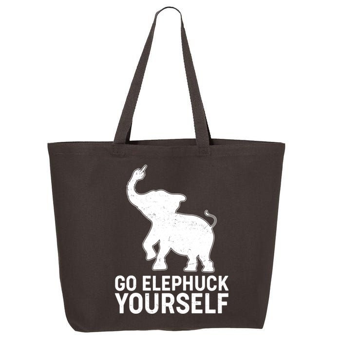 Go Elephuck Yourself Elephant Middle Finger 25L Jumbo Tote