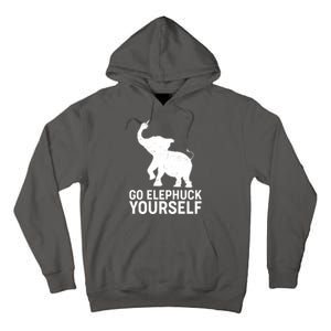 Go Elephuck Yourself Elephant Middle Finger Tall Hoodie