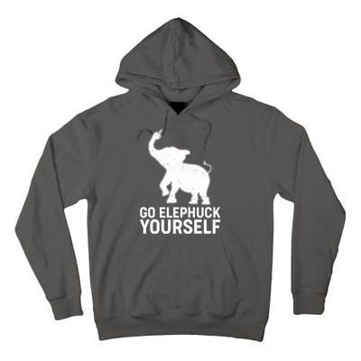 Go Elephuck Yourself Elephant Middle Finger Tall Hoodie