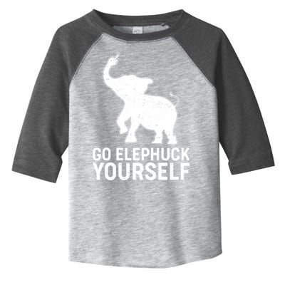 Go Elephuck Yourself Elephant Middle Finger Toddler Fine Jersey T-Shirt