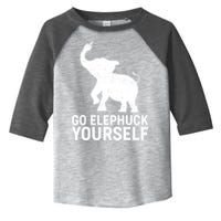Go Elephuck Yourself Elephant Middle Finger Toddler Fine Jersey T-Shirt