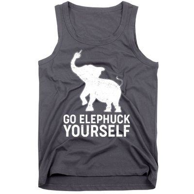 Go Elephuck Yourself Elephant Middle Finger Tank Top