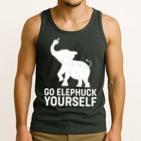 Go Elephuck Yourself Elephant Middle Finger Tank Top