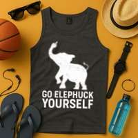 Go Elephuck Yourself Elephant Middle Finger Tank Top