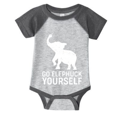 Go Elephuck Yourself Elephant Middle Finger Infant Baby Jersey Bodysuit