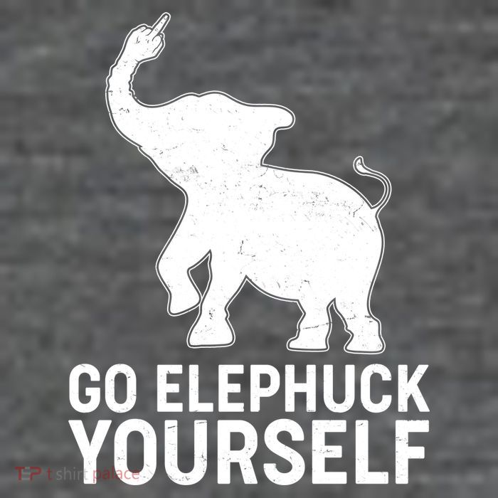 Go Elephuck Yourself Elephant Middle Finger Kids T-Shirt