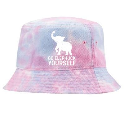 Go Elephuck Yourself Elephant Middle Finger Tie-Dyed Bucket Hat