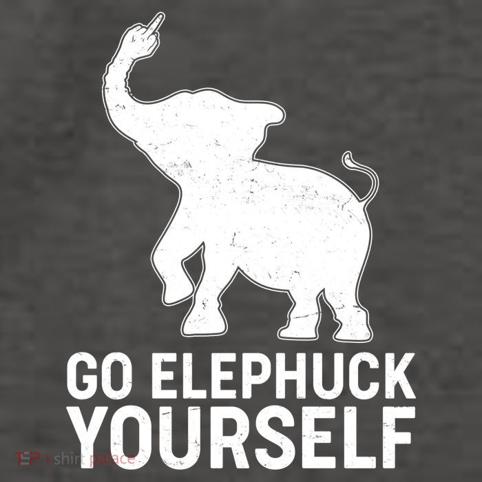 Go Elephuck Yourself Elephant Middle Finger Vector Backpack