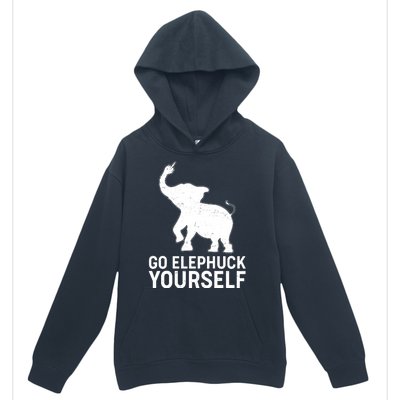 Go Elephuck Yourself Elephant Middle Finger Urban Pullover Hoodie