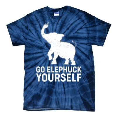 Go Elephuck Yourself Elephant Middle Finger Tie-Dye T-Shirt