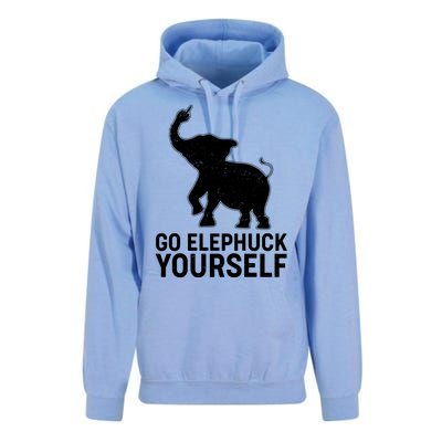 Go Elephuck Yourself Elephant Middle Finger Unisex Surf Hoodie