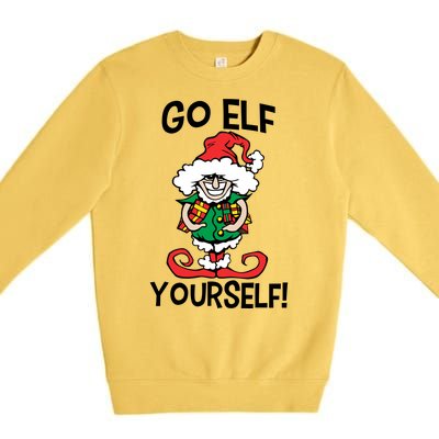 Go Elf Yourself Funny Christmas Premium Crewneck Sweatshirt