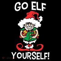 Go Elf Yourself Funny Christmas Stripe Pom Pom Beanie