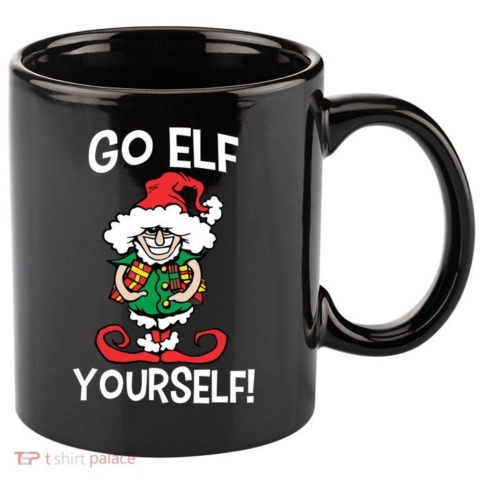 Go Elf Yourself Funny Christmas 11oz C Handle Ceramic Mug