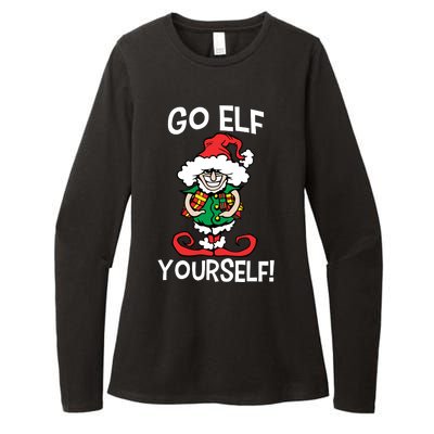 Go Elf Yourself Funny Christmas Womens CVC Long Sleeve Shirt