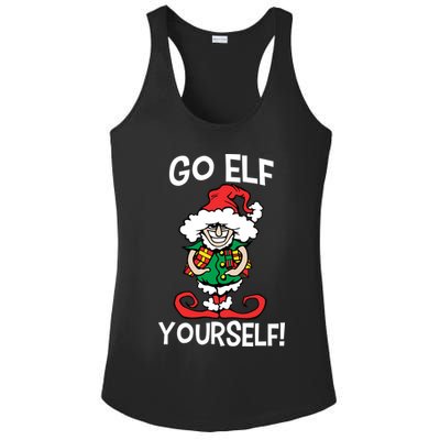 Go Elf Yourself Funny Christmas Ladies PosiCharge Competitor Racerback Tank