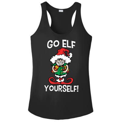 Go Elf Yourself Funny Christmas Ladies PosiCharge Competitor Racerback Tank