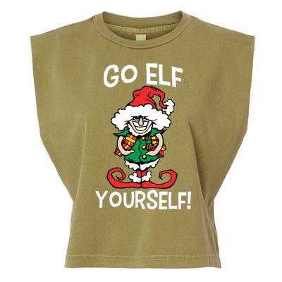 Go Elf Yourself Funny Christmas Garment-Dyed Women's Muscle Tee