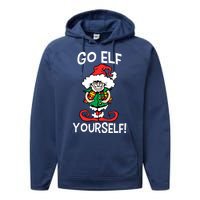 Go Elf Yourself Funny Christmas Performance Fleece Hoodie