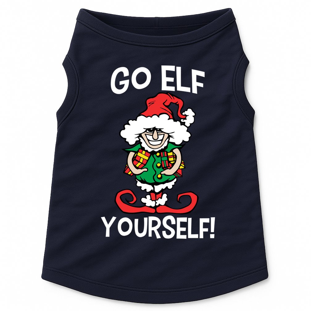 Go Elf Yourself Funny Christmas Doggie Tank