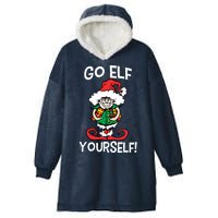 Go Elf Yourself Funny Christmas Hooded Wearable Blanket