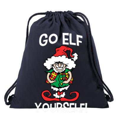 Go Elf Yourself Funny Christmas Drawstring Bag