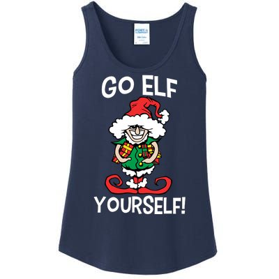 Go Elf Yourself Funny Christmas Ladies Essential Tank