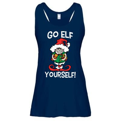 Go Elf Yourself Funny Christmas Ladies Essential Flowy Tank
