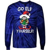 Go Elf Yourself Funny Christmas Tie-Dye Long Sleeve Shirt