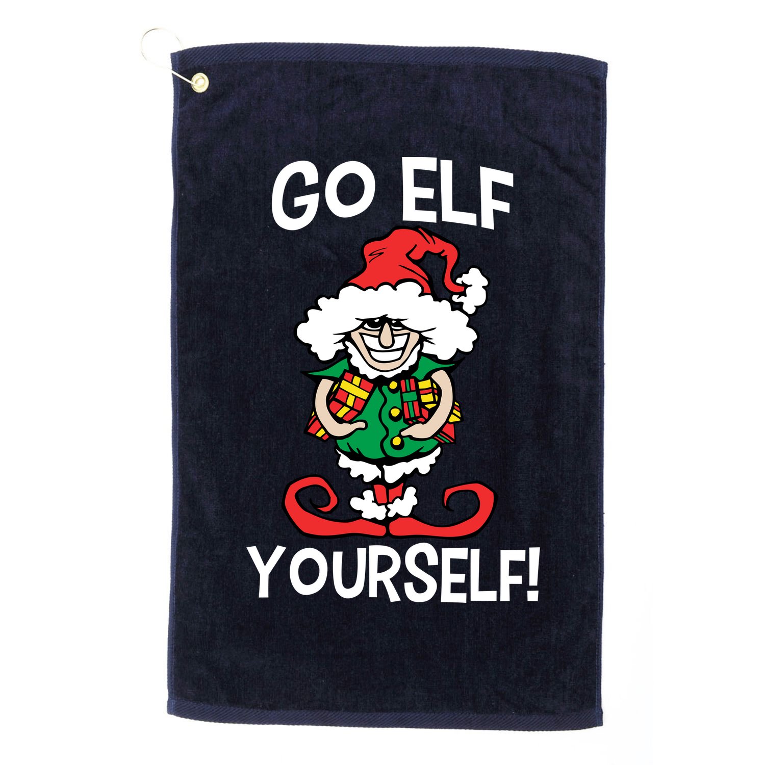 Go Elf Yourself Funny Christmas Golf Towel