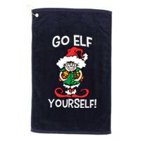 Go Elf Yourself Funny Christmas Platinum Collection Golf Towel