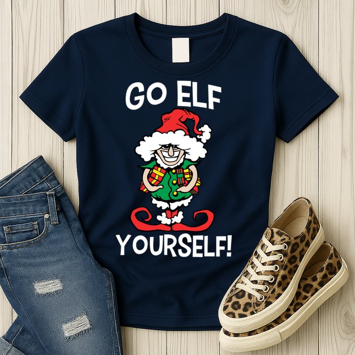 Go Elf Yourself Funny Christmas Womens T-Shirt
