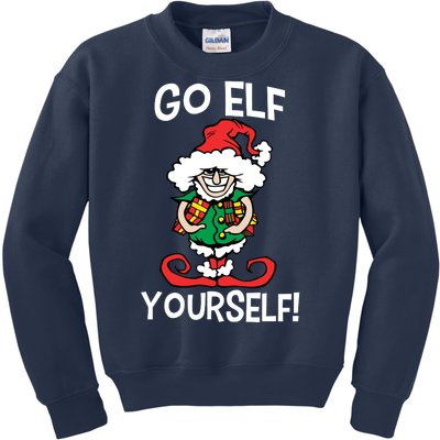 Go Elf Yourself Funny Christmas Kids Sweatshirt