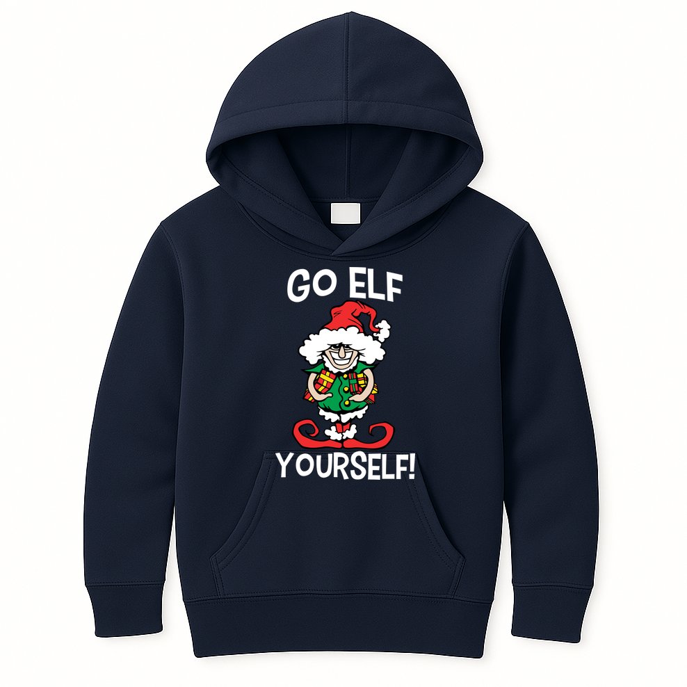 Go Elf Yourself Funny Christmas Kids Hoodie