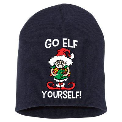 Go Elf Yourself Funny Christmas Short Acrylic Beanie