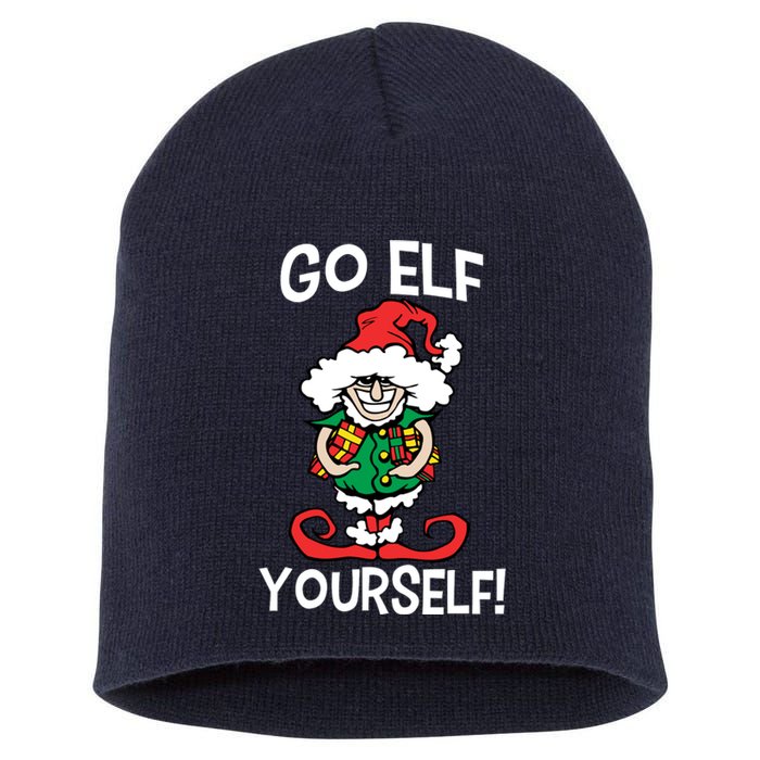 Go Elf Yourself Funny Christmas Short Acrylic Beanie